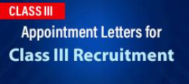 Class III Appointment Letter